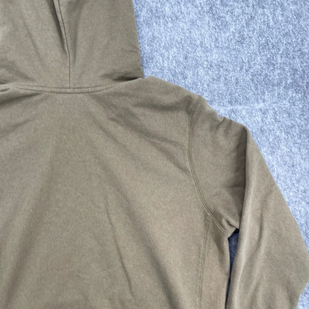 The North Face Hoodie Mens XL Pullover Olive Green Patch Logo Sweatshirt